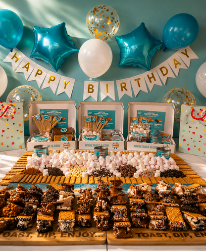 S'moresboard Party Pack by Toast'd - group s'mores kit for Birthday parties, Sleepovers, family gatherings, events & World Cup Parties